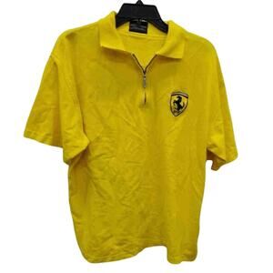 Ferrari Men's Polo Shirt in Bright Yellow
